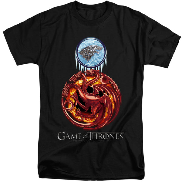 Game Of Thrones - Combined Targaryn And Stark Adult Tall Fit Short Sleeve