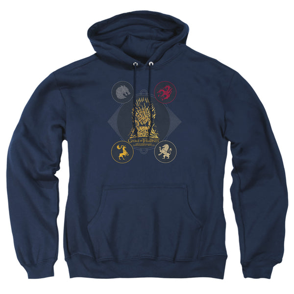 Game Of Thrones - 4 Houses 4 The Throne Adult Pullover Hoodie