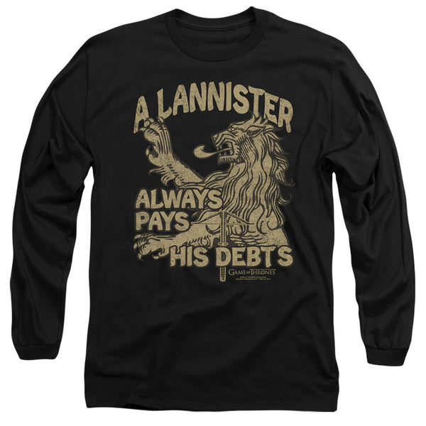 Game Of Thrones - Debts Adult Long Sleeve