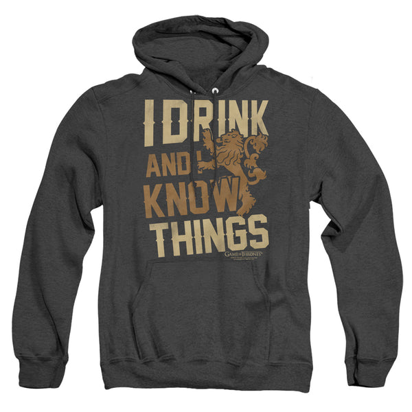 Game Of Thrones - Know Things Adult Heather Hoodie