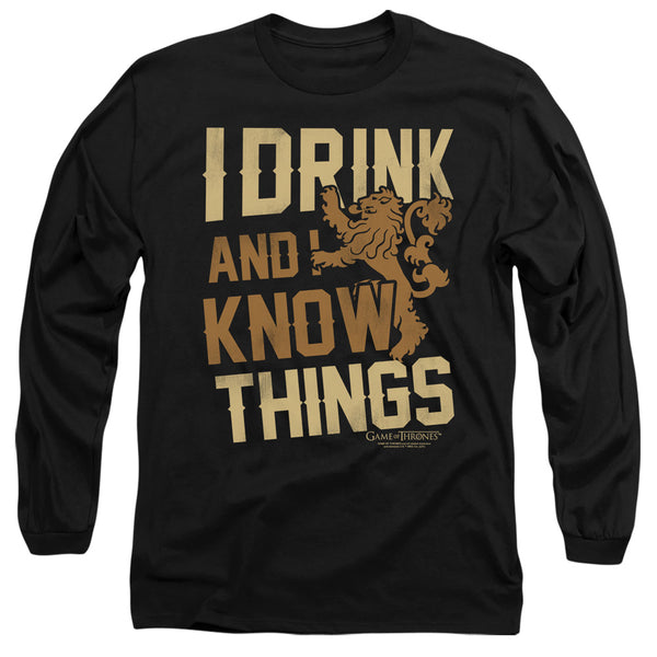 Game Of Thrones - Know Things Adult Long Sleeve