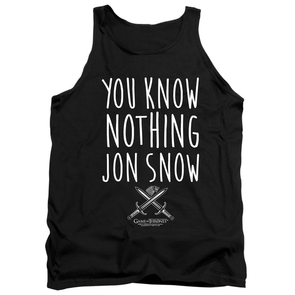 Game Of Thrones - You Know Nothing Jon Snow Adult Tank Top