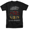 Game Of Thrones - Sigil Banners Adult Regular Fit Short Sleeve