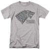 Game Of Thrones - Startk Winter Is Coming On Gray Adult Regular Fit Short Sleeve