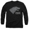 Game Of Thrones - Startk Winter Is Coming On Black Adult Long Sleeve