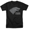 Game Of Thrones - Startk Winter Is Coming On Black Adult Regular Fit Short Sleeve