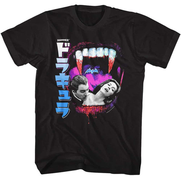 Hammer Horror Fangs And Photo Jpn Text- S/S Tshirt