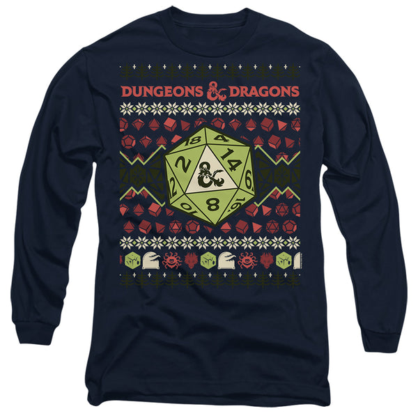 Dungeons And Dragons - 20 Sided Dice Ugly Christmas Adult Long Sleeve
