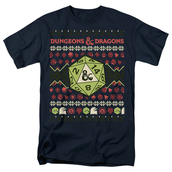Dungeons And Dragons - 20 Sided Dice Ugly Christmas Adult Regular Fit Short Sleeve