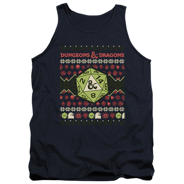 Dungeons And Dragons - 20 Sided Dice Ugly Christmas Adult Tank Top