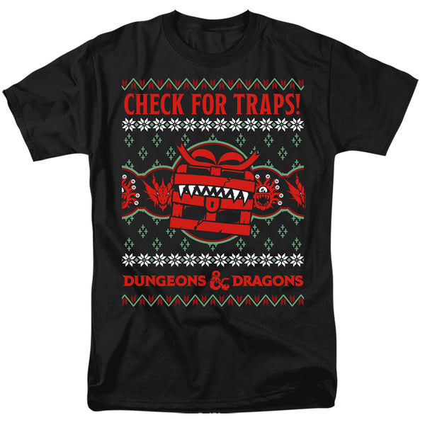 Dungeons And Dragons - Check For Traps Ugly Christmas Adult Regular Fit Short Sleeve