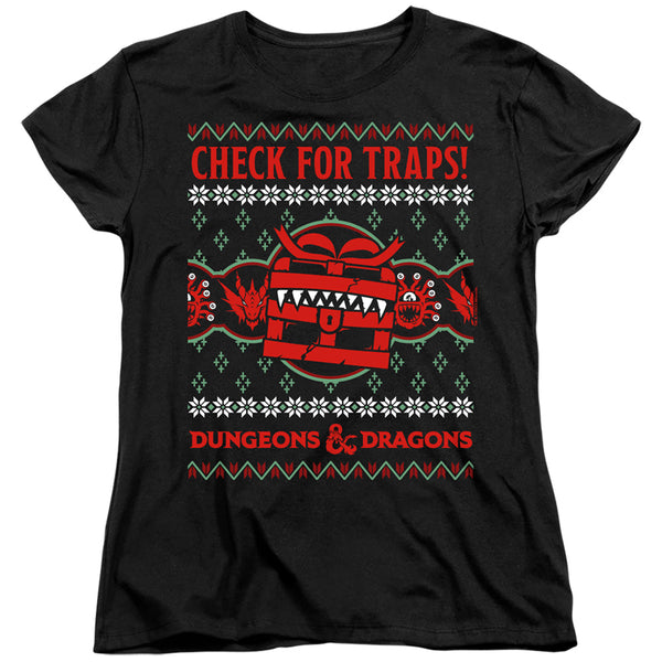 Dungeons And Dragons - Check For Traps Ugly Christmas Women's Short Sleeve