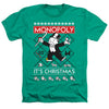 Monopoly - It’S Christmas Ugly Christmas Adult Regular Fit Heather Short Sleeve