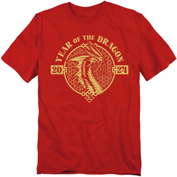 Dungeons And Dragons - Year Of The Dragon Gold Beast Adult Regular Fit Short Sleeve