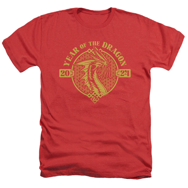 Dungeons And Dragons - Year Of The Dragon Gold Beast Adult Regular Fit Heather Short Sleeve