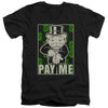 Monopoly - Pay Me Adult Slim Fit V Neck Cotton
