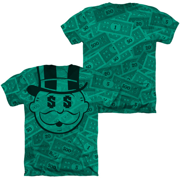 Monopoly - Money (Front - Back Print) Adult Regular Fit Heather Short Sleeve