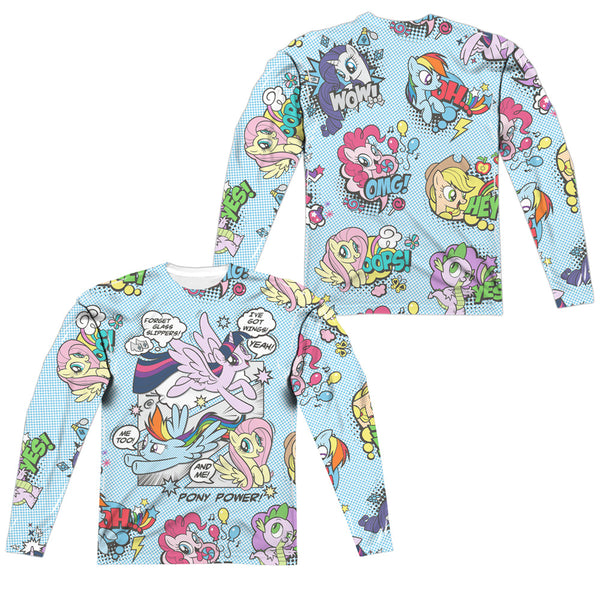 My Little Pony Tv - Pony Comic (Front - Back Print) L - S Adult Poly Crew