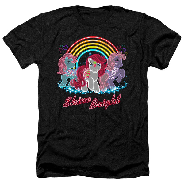 My Little Pony Retro - Neon Ponies Adult Regular Fit Heather Short Sleeve