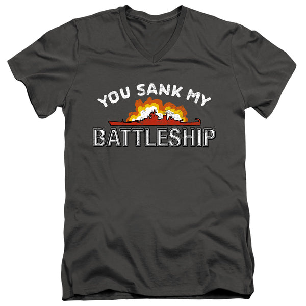 Battleship - Sunk Adult Slim Fit V Neck Cotton