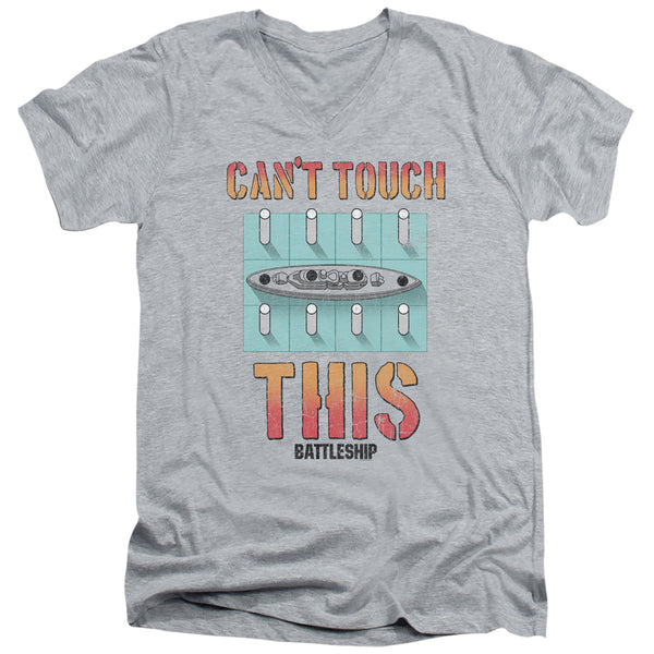 Battleship - Cant Touch This Adult Slim Fit V Neck Cotton