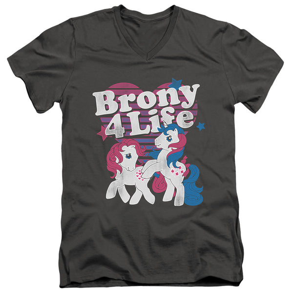My Little Pony Retro - Brony 4 Life Adult Slim Fit V Neck Cotton
