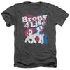 My Little Pony Retro - Brony 4 Life Adult Regular Fit Heather Short Sleeve