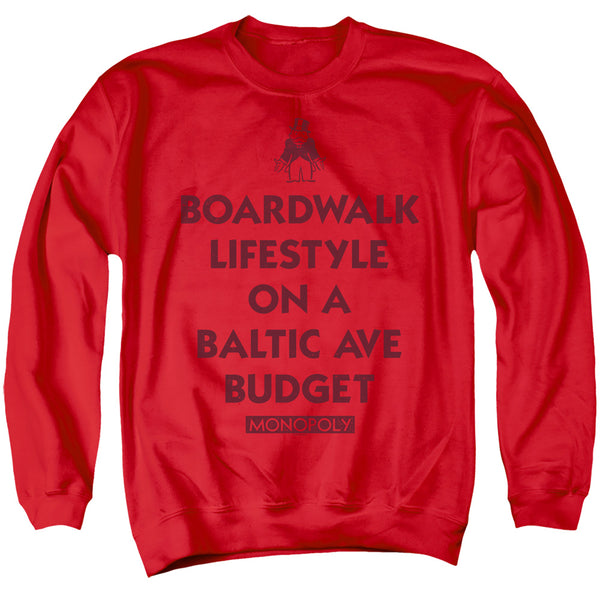 Monopoly - Lifestyle Vs Budget Adult Crewneck Sweatshirt