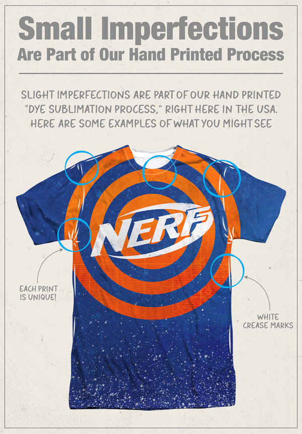 Nerf - Target Practice Adult Regular Fit Short Sleeve 100% Poly