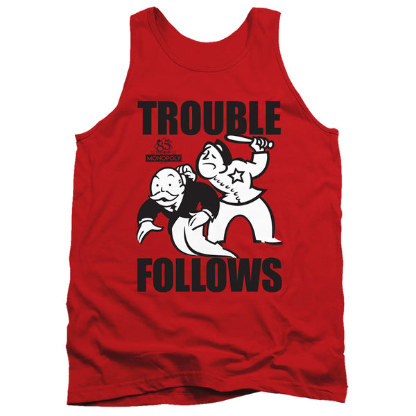 Monopoly - Trouble Follows Adult Tank Top