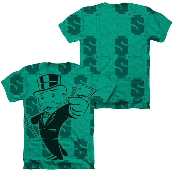 Monopoly - Money Money Money (Front - Back Print) Adult Regular Fit Heather Short Sleeve
