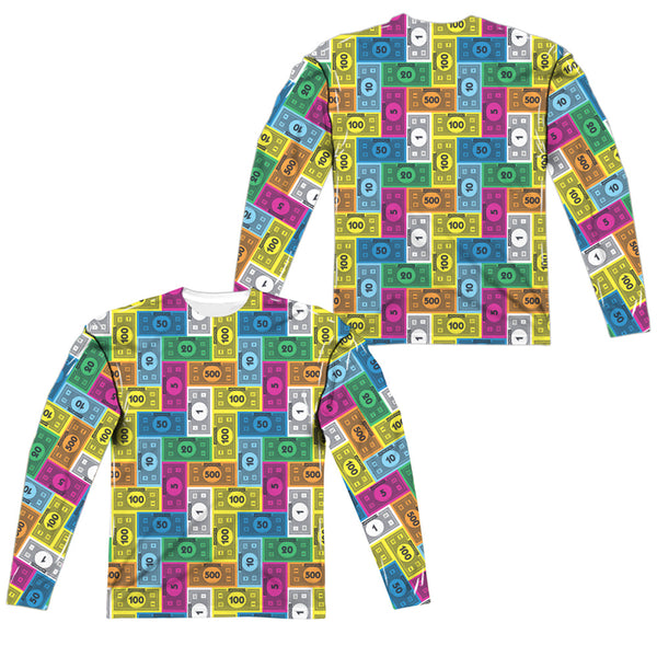 Monopoly - Cash Rich (Front - Back Print) L - S Adult Poly Crew