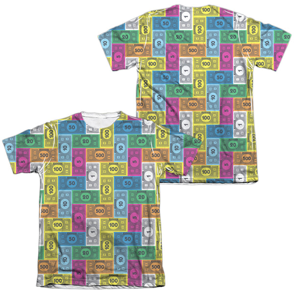 Monopoly - Cash Rich (Front - Back Print) Adult Regular Fit Short Sleeve 65 - 35 Poly - Cotton