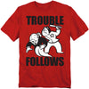 Monopoly - Trouble Follows Evergreen Adult Regular Fit Short Sleeve