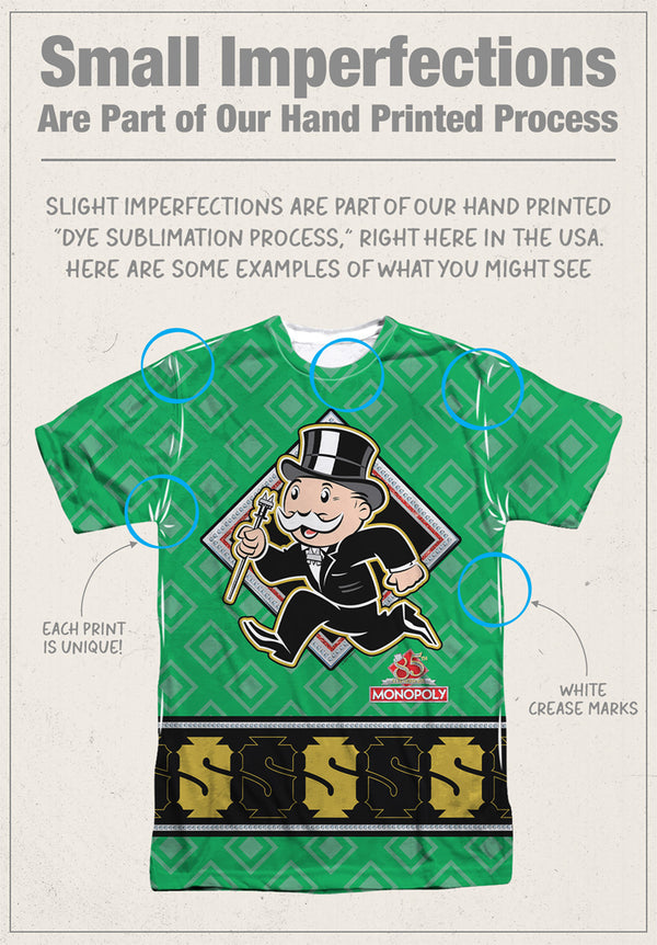 Monopoly - Jersey Adult Regular Fit Short Sleeve 100% Poly