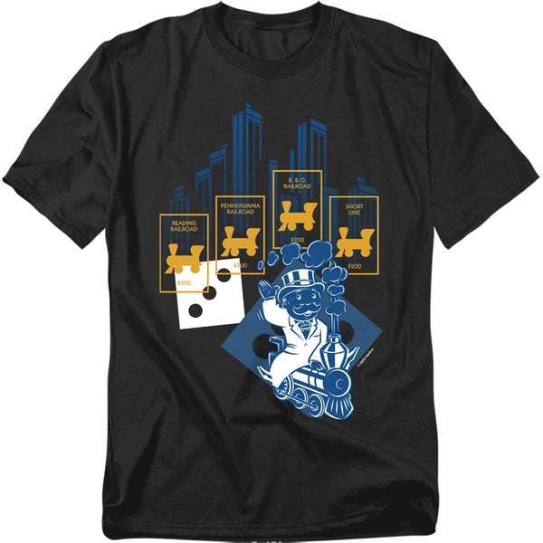Monopoly - The True Railroad Tycoon No Logo Adult Regular Fit Short Sleeve