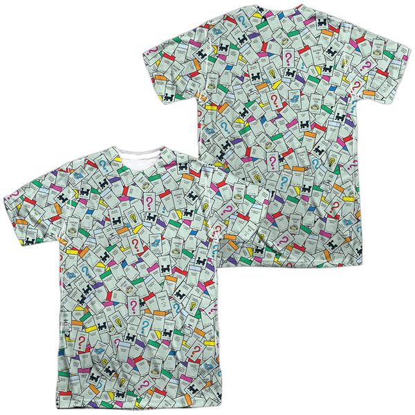 Monopoly - Property Spaces (Front - Back Print) Adult Regular Fit Short Sleeve 100% Poly
