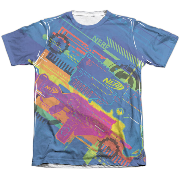 Nerf - Neon Collage Adult Regular Fit Short Sleeve 65 - 35 Poly - Cotton