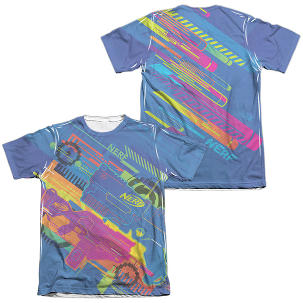 Nerf - Neon Collage (Front - Back Print) Adult Regular Fit Short Sleeve 65 - 35 Poly - Cotton