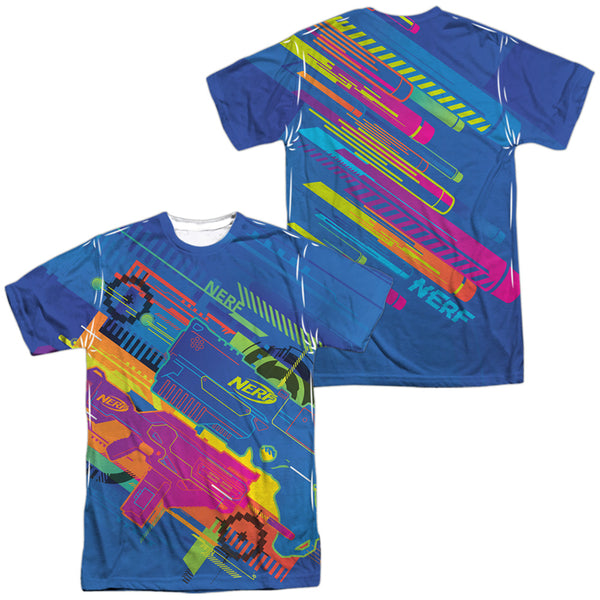 Nerf - Neon Collage (Front - Back Print) Adult Regular Fit Short Sleeve 100% Poly