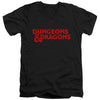 Dungeons And Dragons - Type Logo Adult Slim Fit V Neck Cotton