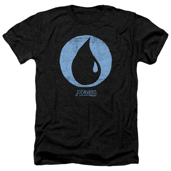 Magic The Gathering - Blue Symbol Adult Regular Fit Heather Short Sleeve