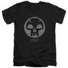 Magic The Gathering - Black Symbol Adult Slim Fit V Neck Cotton