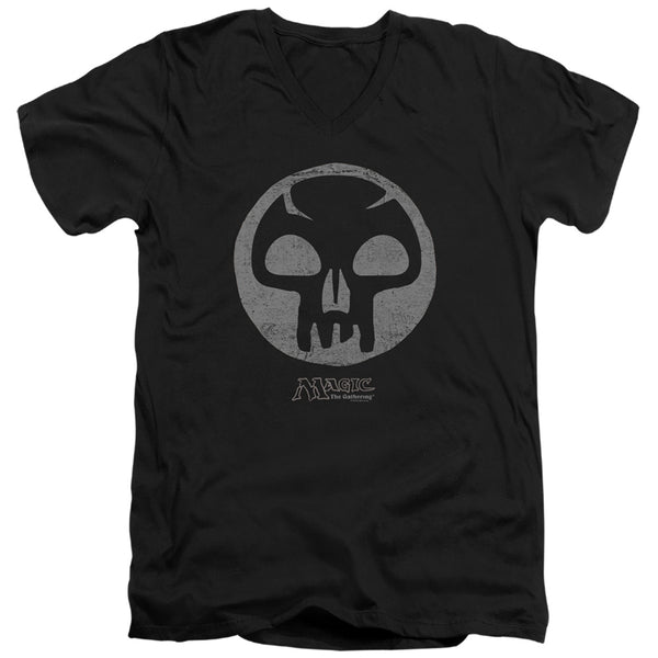Magic The Gathering - Black Symbol Adult Slim Fit V Neck Cotton
