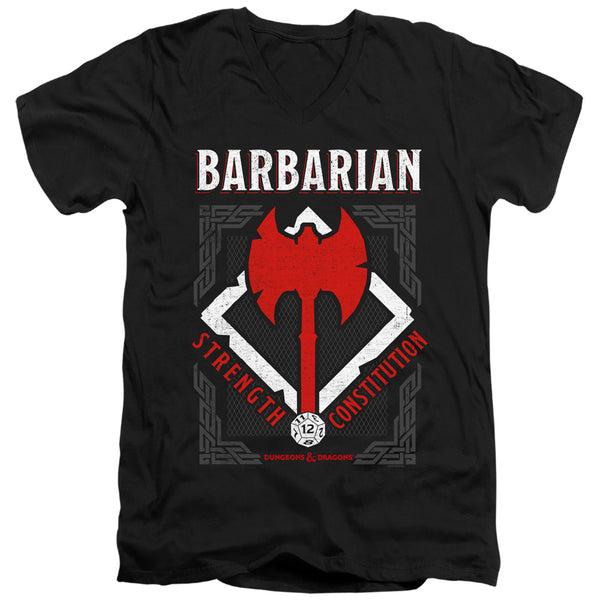 Dungeons And Dragons - Barbarian Adult Slim Fit V Neck Cotton