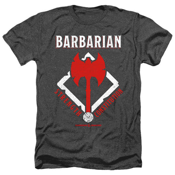 Dungeons And Dragons - Barbarian Adult Regular Fit Heather Short Sleeve