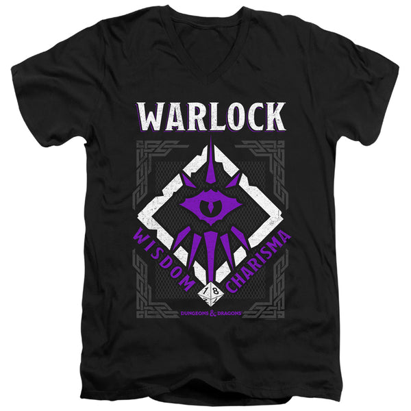 Dungeons And Dragons - Warlock Adult Slim Fit V Neck Cotton