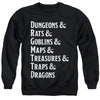 Dungeons And Dragons - Dungeon List Adult Crewneck Sweatshirt