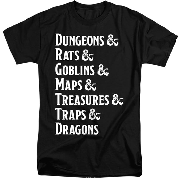 Dungeons And Dragons - Dungeon List Adult Tall Fit Short Sleeve