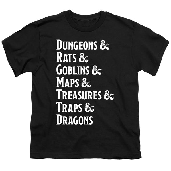 Dungeons And Dragons - Dungeon List Youth Short Sleeve
